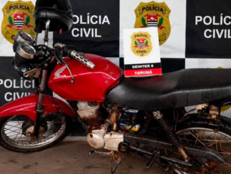 Polícia Civil recupera motocicleta furtada em Tarumã e prende jovem por adulteração