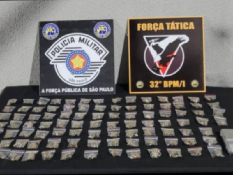Polícia encontra quase 100 porções de maconha em residência e morador é preso por tráfico em Assis