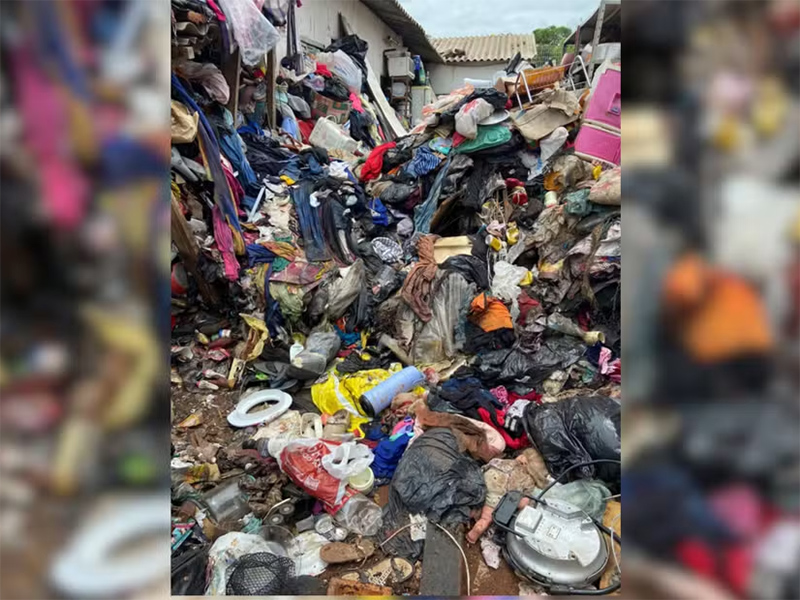 Em Araçatuba operação retira 30 toneladas de lixo acumulado em residência