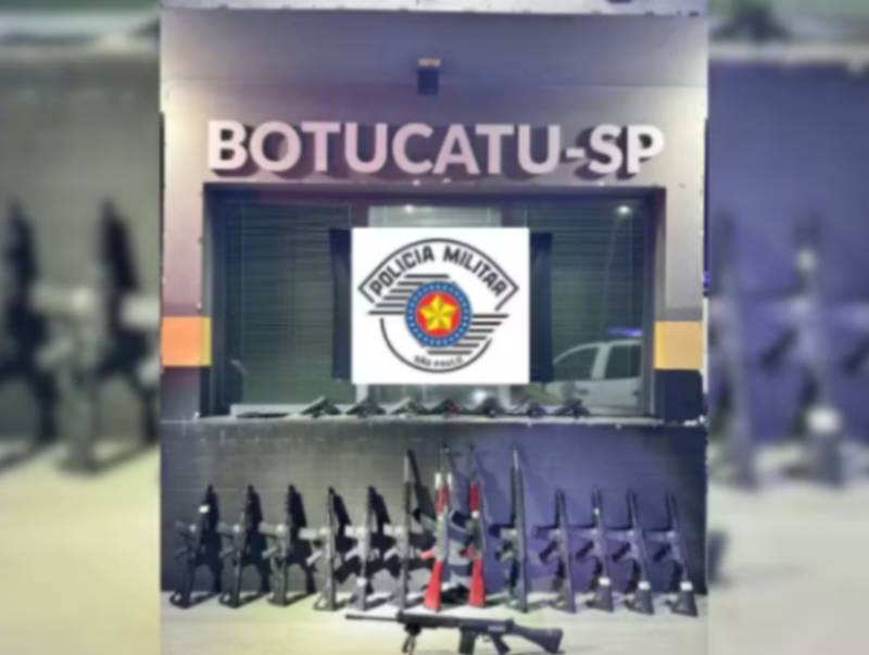 Dupla é presa com 14 fuzis e 7 pistolas na Catello Branco em Itatinga