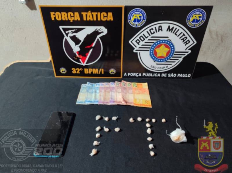 Força Tática prende suspeito de tráfico de drogas em Assis