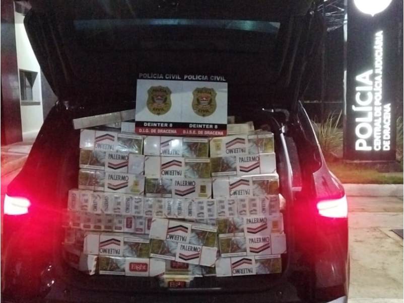 Polícia Civil localiza cerca de 42 mil maços de cigarros contrabandeados em chácara de Dracena