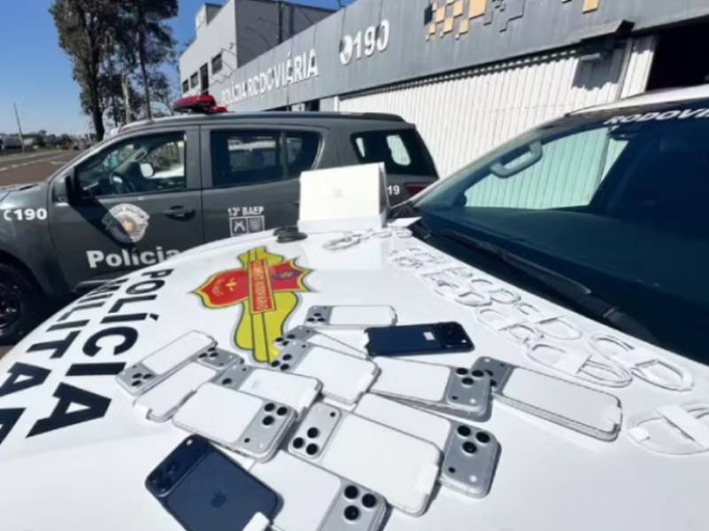 Polícia Rodoviária apreende produtos eletrônicos sem nota fiscal em Jaú