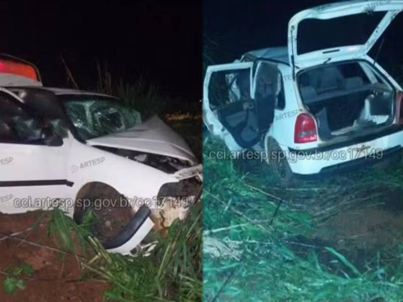 Motorista fica gravemente ferido após colisão entre carro e caminhão na SP 225