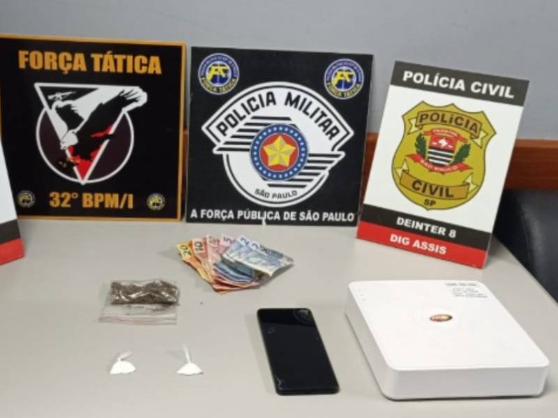Polícia Civil prende em flagrante investigado por crime de tráfico de drogas em Assis