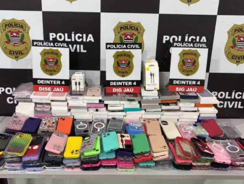 Polícia apreende 10 mil acessórios de celular em operação da DIG em Jaú
